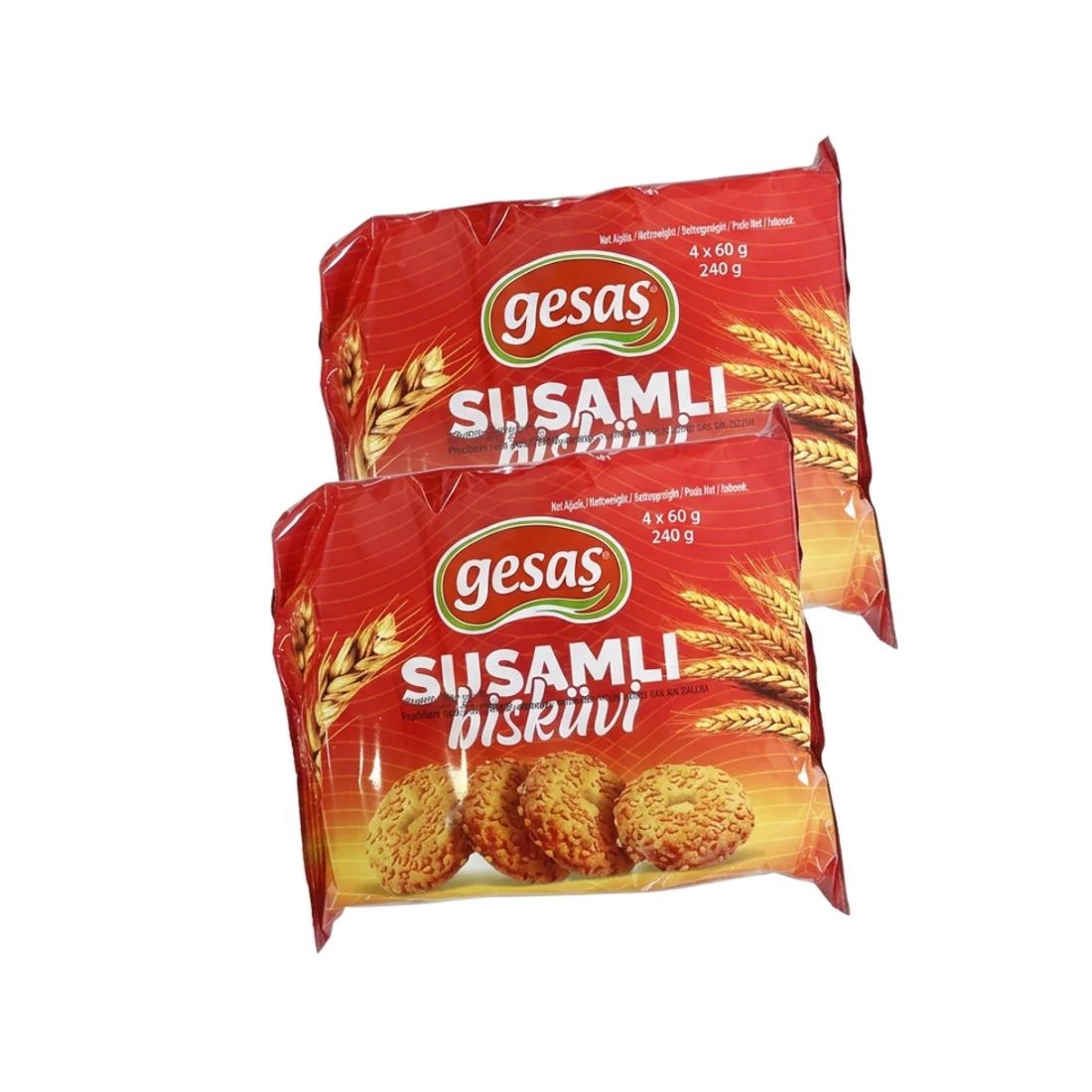 Gesas Sesamkringel Kekse 4x60 g