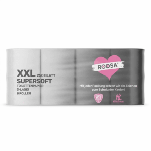 ROOSA XXL Toilettenpapier 3-lagig 8 Rollen