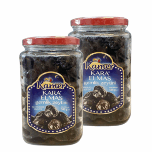 KAMER Kara Elmas Gemlik schwarze Oliven 500 g