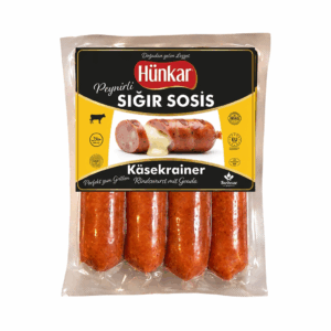 Hünkar Rindswurst mit Gouda Käsekrainer Sığır Sosis 450 g