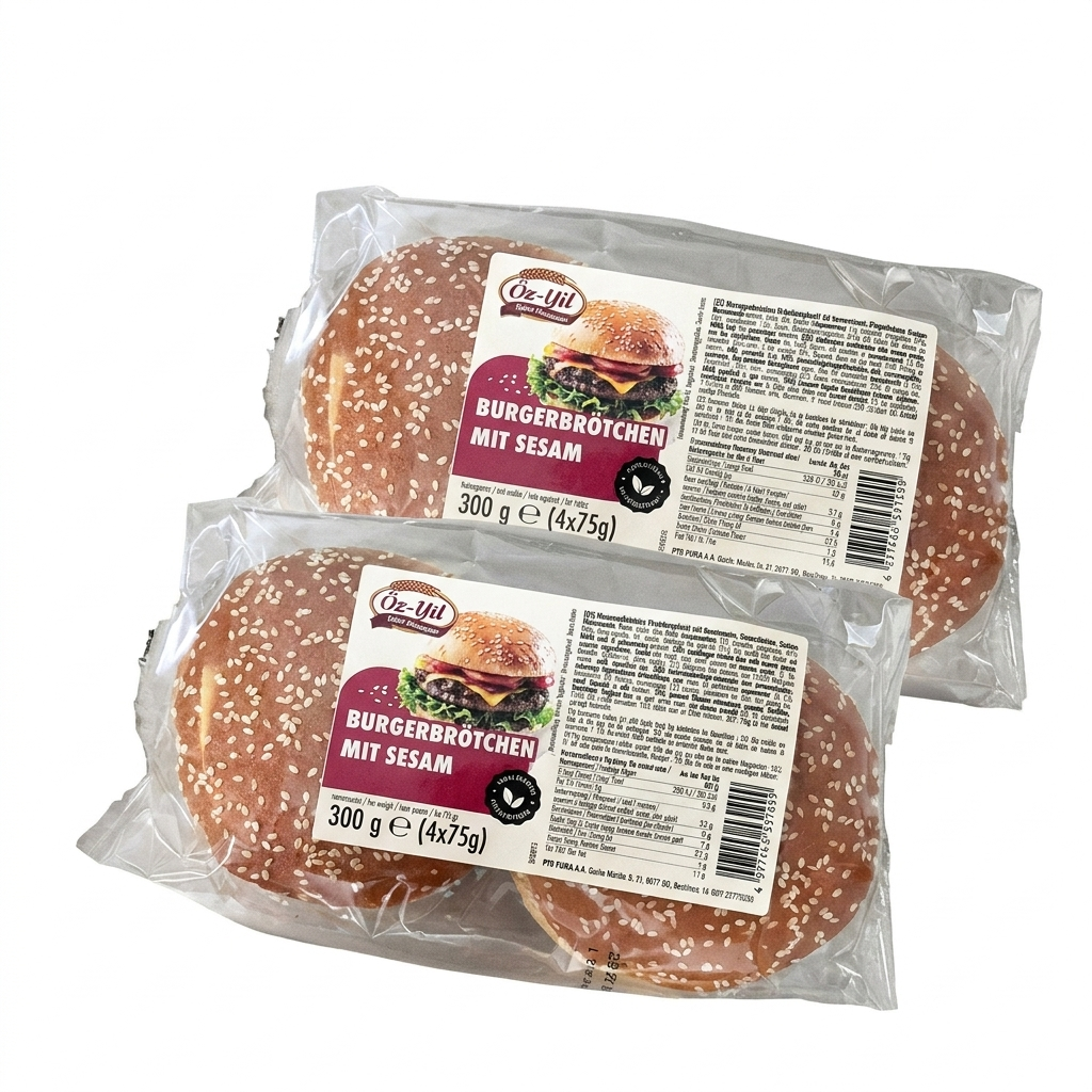 Öz-Yıl Maxi Burgerbrötchen mit Sesam 4 x 75 g