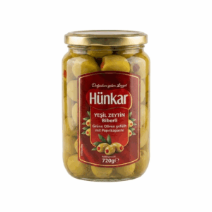 HÜNKAR grüne Oliven gefüllt mit Paprikapaste 720 g