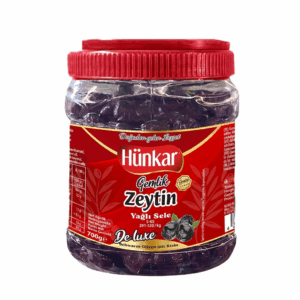 HÜNKAR schwarze Oliven mit Stein De Luxe 1300 g