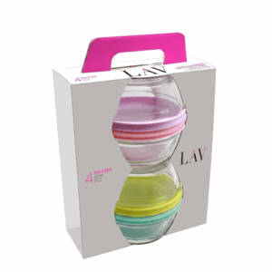 LAV Glasschalen-Set 4 Schalen mit 4 Deckeln 250 ml