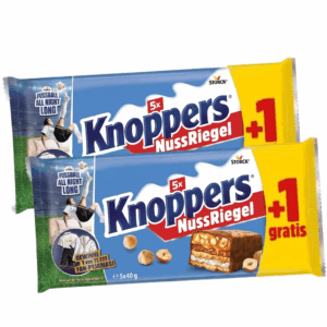 Knoppers NussRiegel Waffelriegel 240 g (5x40 g + 1 gratis)