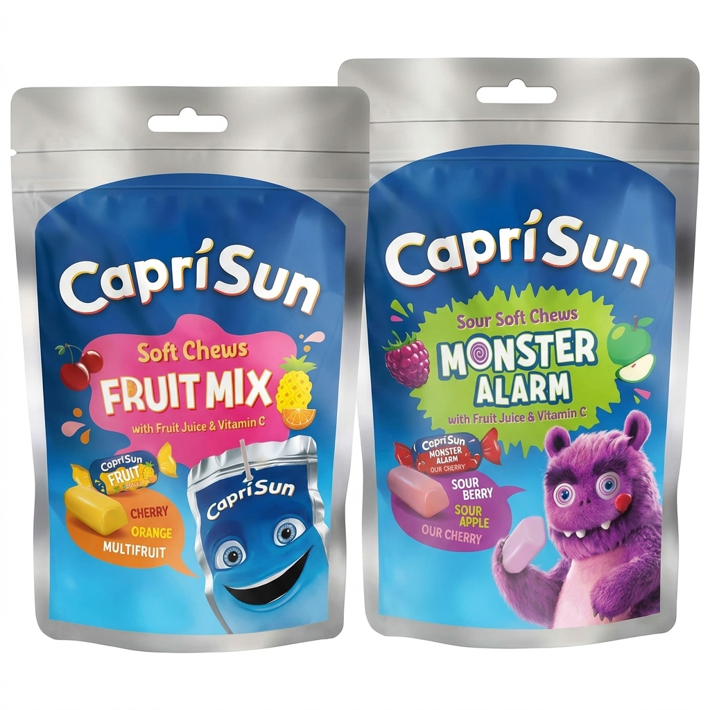 Capri-Sun Fruchtbonbons Soft Chews Fruit Mix / Sour Soft Chews Monster Alarm 147 g