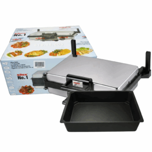 Silex Multigrill 2.000 Watt Edelstahl Schwarz 35 cm + Backeinsatz (Kasserolle)