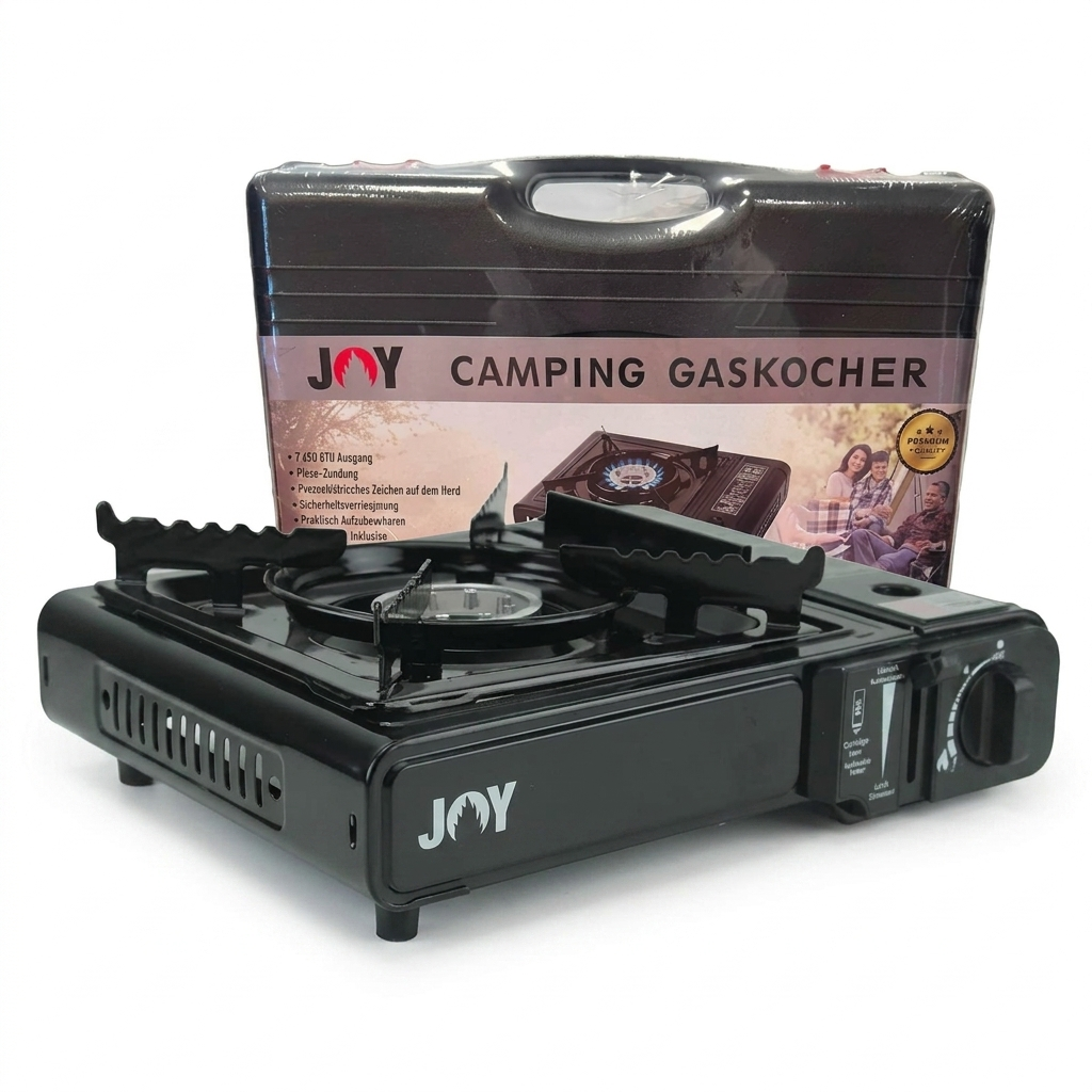 JOY Camping Gaskocher tragbar mit Koffer ohne Kartusche