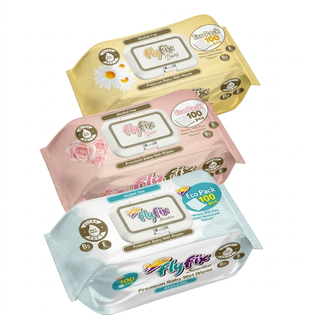 FLYFIX Baby Feuchttücher 100er Packung