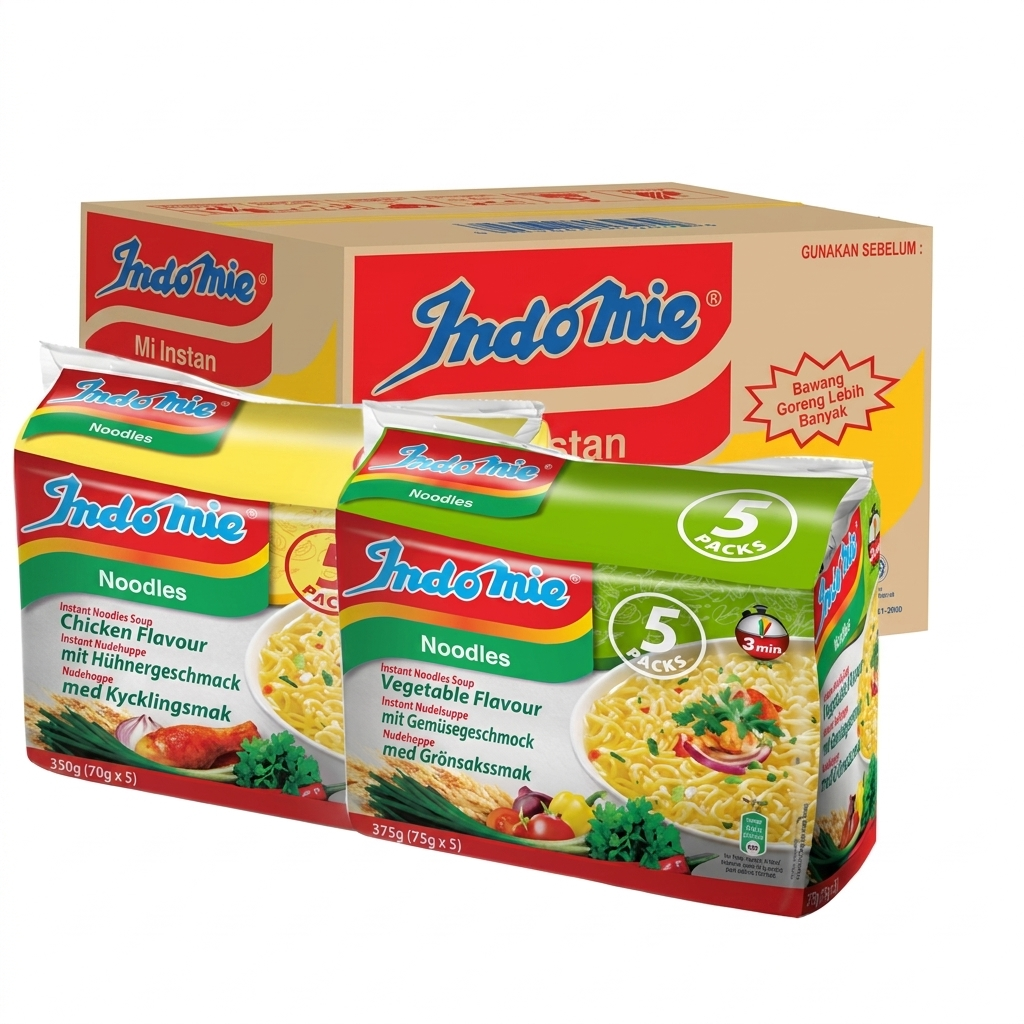 Indomie Instant Nudeln Huhn & Gemüse Karton 8 x 5 x 70/75 g
