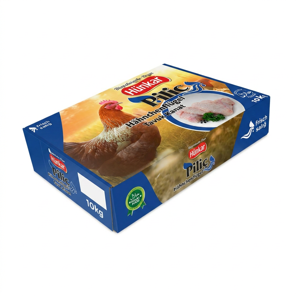 Hünkar Hähnchenflügel ohne Spitze Tavuk Kanat 10 kg Karton