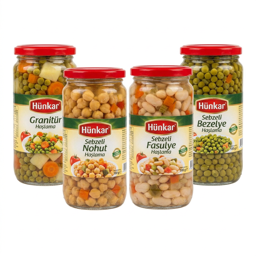 Hünkar Vorgekochtes Gemüse & Hülsenfrüchte 580 g