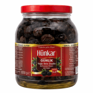 Hünkar Gemlik Sele Zeytin schwarze Oliven XS-2XS 1000 g