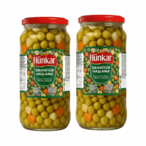 Hünkar vorgekochte grüne Erbsen mit Möhren Garnitür 580 g