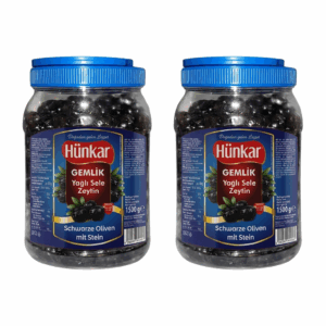 Hünkar Gemlik Yağlı Sele Zeytin schwarze Oliven 1500 g