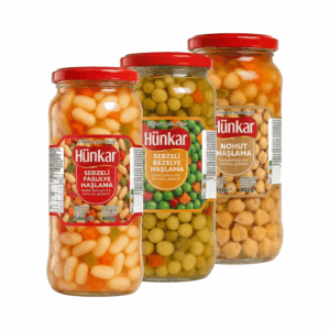 Hünkar vorgekochtes Gemüse & Hülsenfrüchte versch. Sorten 580 g