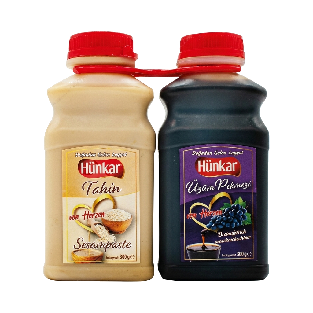 Hünkar Sesampaste Tahin 300 g + Traubensirup Üzüm Pekmezi 400 g