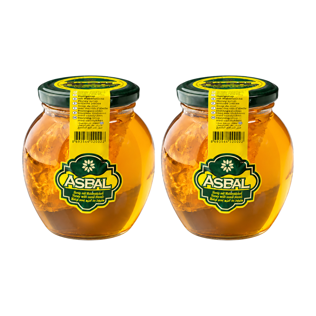Asbal Honigsirup mit Wabenstücken 480 g